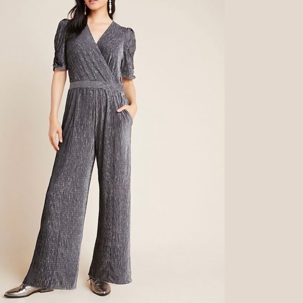 Velvet Grey Jumpsuit from Anthropologie